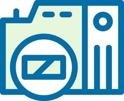 spiegelloze camera plat pictogram vector