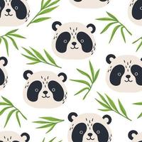panda grappig dier gezicht, hoofd uiteinde van een loop. vector illustratie voor afdrukken Aan kinderen kleding, groet kaarten, kinderkamer, stickers, briefpapier, kamer decor