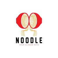 noodle logo, ramen vector, Chinese voedsel, snel voedsel restaurant merk ontwerp, Product merk, cafe, bedrijf logo vector