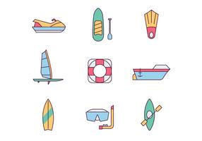 Water Sport Icons vector