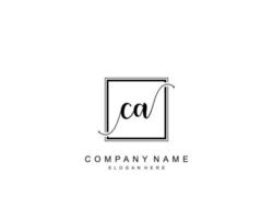 eerste ca schoonheid monogram en elegant logo ontwerp, handschrift logo van eerste handtekening, bruiloft, mode, bloemen en botanisch met creatief sjabloon. vector