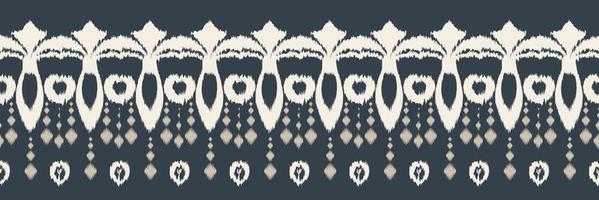 ikat grens tribal kruis naadloos patroon. etnisch meetkundig ikkat batik digitaal vector textiel ontwerp voor prints kleding stof Saree mughal borstel symbool zwaden structuur kurti kurtis kurta's