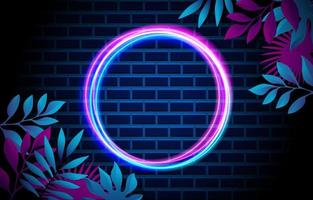 esthetisch neon ring achtergrond vector