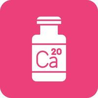 calcium glyph ronde hoek achtergrond icoon vector