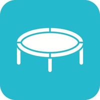 trampoline glyph ronde hoek achtergrond icoon vector