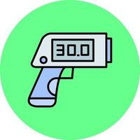 thermometer geweer creatief icoon ontwerp vector
