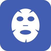 gezicht masker glyph ronde hoek achtergrond icoon vector