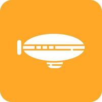 zeppelin glyph ronde hoek achtergrond icoon vector