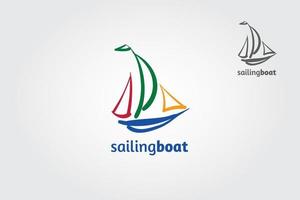 het zeilen boot vector logo illustratie. deze is een logo sjabloon geschikt voor uw bedrijf in bestellen naar verbeteren haar communicatie werkwijze, en vaststelling de doelen uw bedrijf.