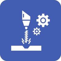 cnc machine glyph ronde hoek achtergrond icoon vector