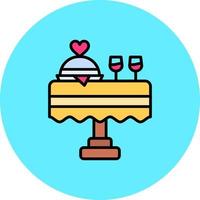 bruiloft avondeten creatief icoon ontwerp vector