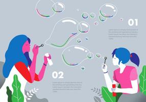 Bubble Blower Achtergrond Vector Vlakke Illustratie