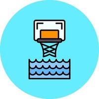 water basketbal creatief icoon ontwerp vector