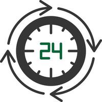 24 uren creatief icoon ontwerp vector