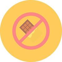 Nee chocola creatief icoon ontwerp vector