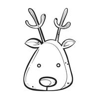 rendier doodles voor Kerstmis decoraties. vector