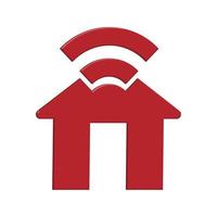 Wifi icoon. huis Wifi signaal 3d veroorzaken. draadloze communicatie pictogrammen. modern gemakkelijk vlak netwerk teken. bedrijf, internet concept. vector