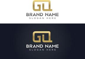 brief g q typografie vector logo ontwerp