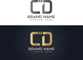 brief c d typografie vector logo ontwerp