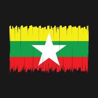 Myanmar vlag borstel my vector