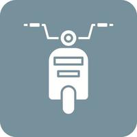 scooter glyph ronde hoek achtergrond icoon vector