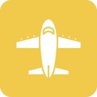 vliegtuig glyph ronde hoek achtergrond icoon vector