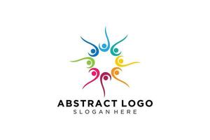 vector abstract mensen en familie logo verzameling, mensen pictogrammen, Gezondheid logo sjabloon, zorg symbool.