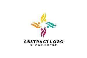 vector abstract mensen en familie logo verzameling, mensen pictogrammen, Gezondheid logo sjabloon, zorg symbool.