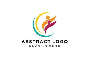 vector abstract mensen en familie logo verzameling, mensen pictogrammen, Gezondheid logo sjabloon, zorg symbool.