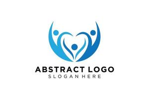 vector abstract mensen en familie logo verzameling, mensen pictogrammen, Gezondheid logo sjabloon, zorg symbool.