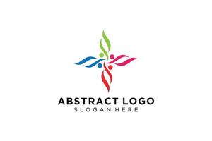 vector abstract mensen en familie logo verzameling, mensen pictogrammen, Gezondheid logo sjabloon, zorg symbool.