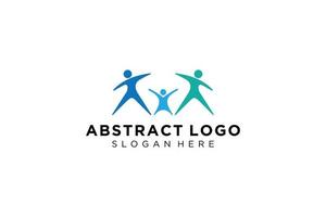 vector abstract mensen en familie logo verzameling, mensen pictogrammen, Gezondheid logo sjabloon, zorg symbool.