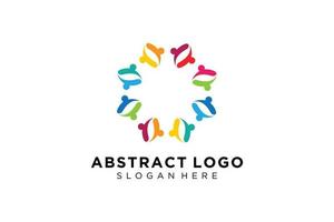 vector abstract mensen en familie logo verzameling, mensen pictogrammen, Gezondheid logo sjabloon, zorg symbool.