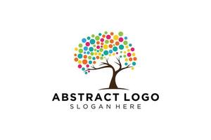 groen boom logo ontwerp natuurlijk en abstract blad. vector