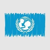 unicef vlag borstel vector