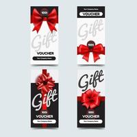 set cadeaubonnen voucher vector