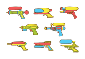 Watergun Pictogrammen Vector