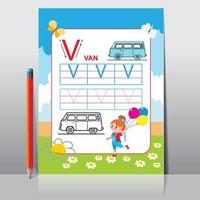 abc kinderen werkzaamheid werkblad voor school- materiaal vector