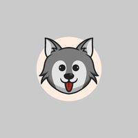 schattig wolf glimlachen vector