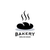 bakkerij brood ontwerp voedsel logo icoon illustratie in modieus hipster stijl vector