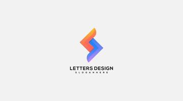 premie en modern brief s logo ontwerp vector illustratie