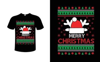 Kerstmis t-shirt ontwerp vrij vector