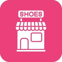 schoen winkel glyph ronde hoek achtergrond icoon vector