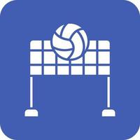 volleybal glyph ronde hoek achtergrond icoon vector