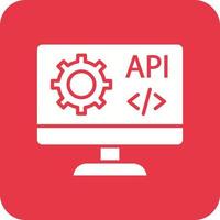 web api glyph ronde hoek achtergrond icoon vector