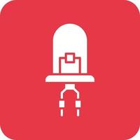diode glyph ronde hoek achtergrond icoon vector