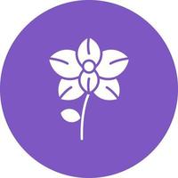 orchidee glyph cirkel icoon vector