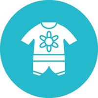 baby kleren glyph cirkel icoon vector