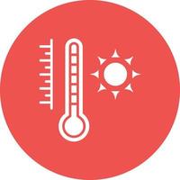 heet temperatuur glyph cirkel icoon vector