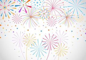 Set Watercolor Fireworks vector